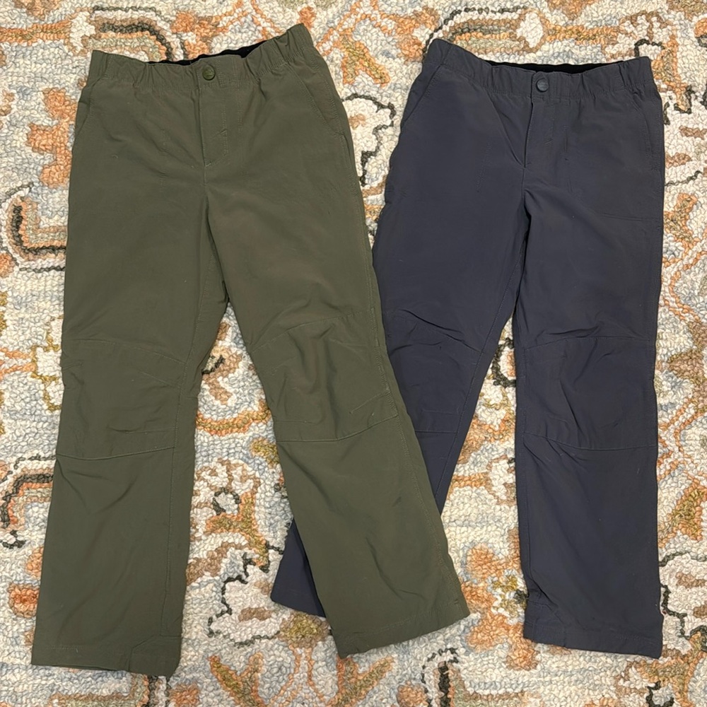 Two pair LL Bean Kids' Cresta Hiking Pants, Lined in excellent condition sz 6x-7